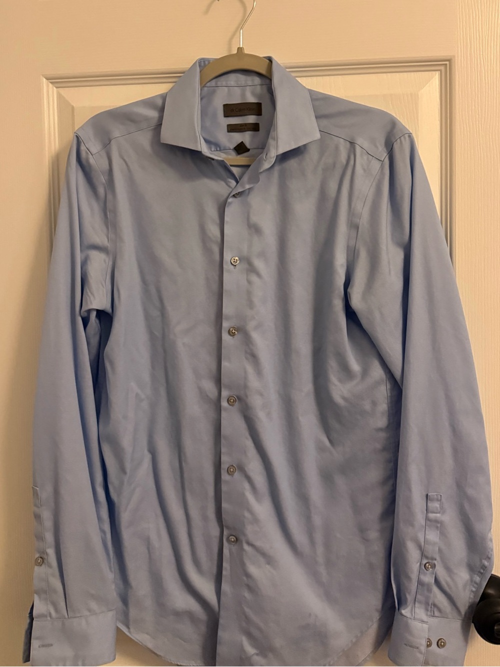 Men's Calvin Klein Slim Fit Performance Non-Iron Light Blue Dress Shirt